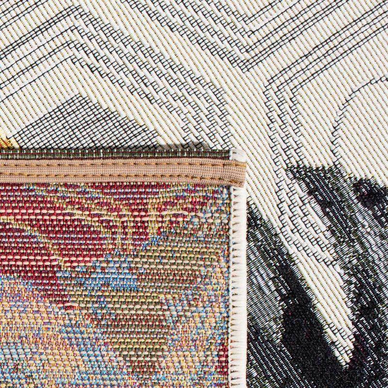 Barbados BAR524 Power Loomed Indoor/Outdoor Area Rug - Grey/Gold - 5'3"x7'6" - Safavieh.