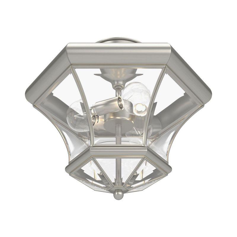 Livex Lighting Monterey 3 - Light Flush Mount in  Brushed Nickel