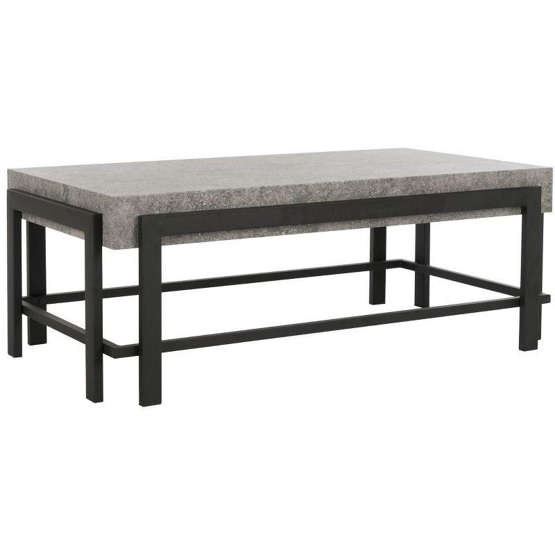 Oliver 43'' Dark Grey and Black Rectangular Wood Coffee Table