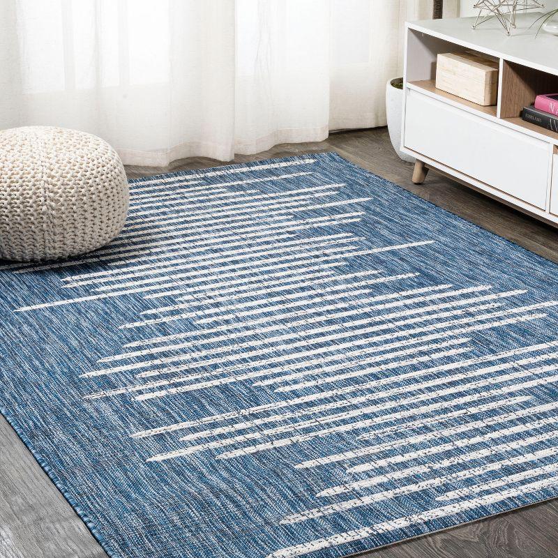 Zolak Berber Stripe Geometric Indoor/Outdoor Area Rug - JONATHAN Y