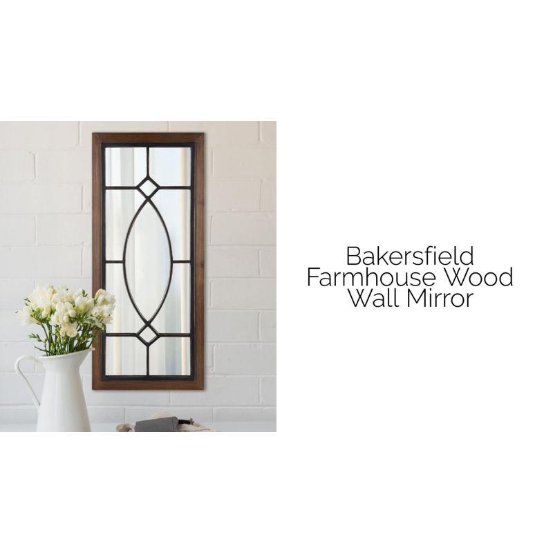 Bakersfield 13" x 30" Rectangular Farmhouse Wall Mirror in White