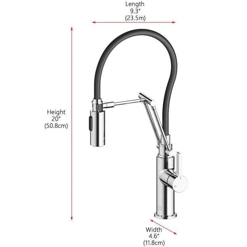 Elegant Lighting Leonardo Pull Down Spray Kitchen Faucet