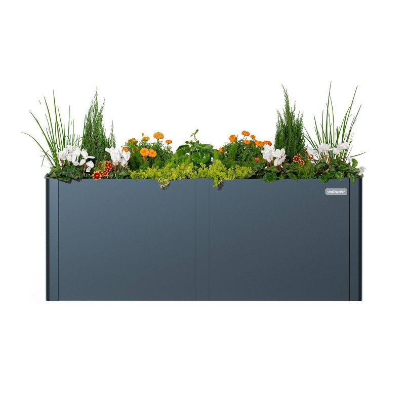 Modern 32" Tall Metal Outdoor Long Planter Box