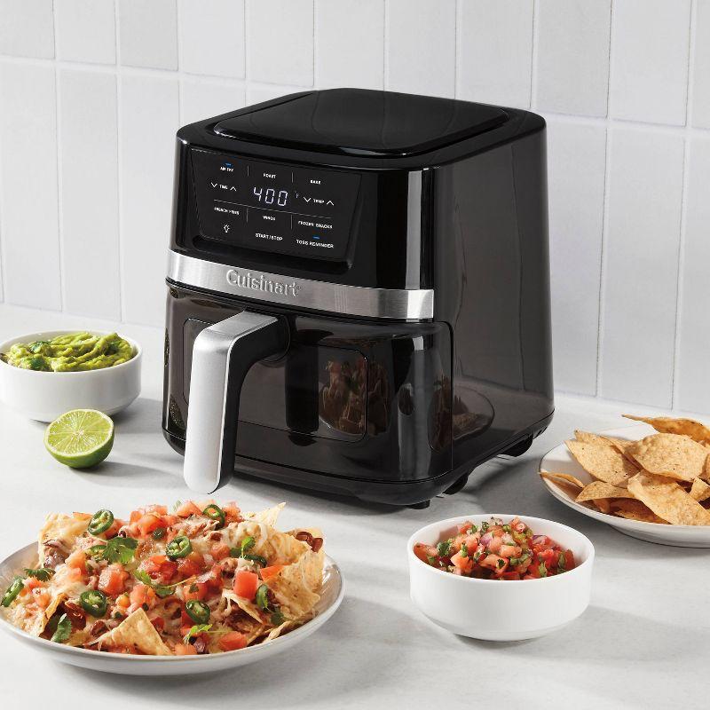 Cuisinart 2.6qt Basket Air Fryer Black/Stainless Steel Finish AIR-80: 1100W, Cool Touch Handle, Dishwasher-Safe Parts