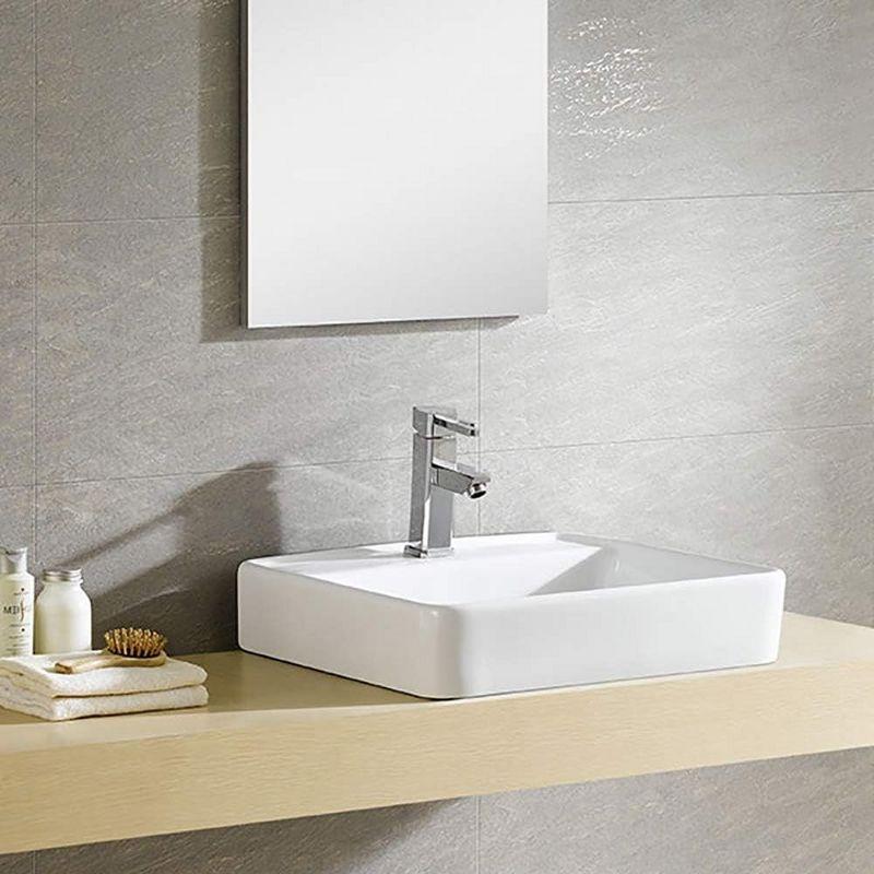 Fine Fixtures Square Vessel Bathroom Sink Vitreous China