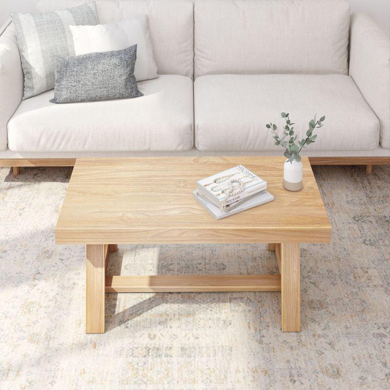 Plank+Beam Classic Rectangular Coffee Table, 40" Farmhouse Coffee Table