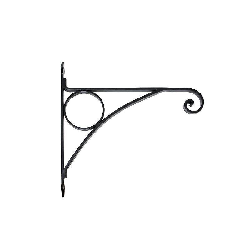 17" Steel Geometric Corona Bracket Black - ACHLA Designs: Heavy-Duty Hanging Hardware