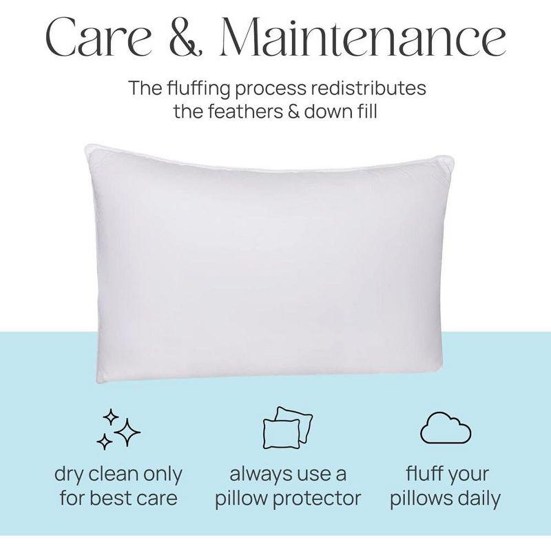 East Coast Bedding Balanced Dream 50/50 Goose Feather Down Pillow Queen Size Pack of 1
