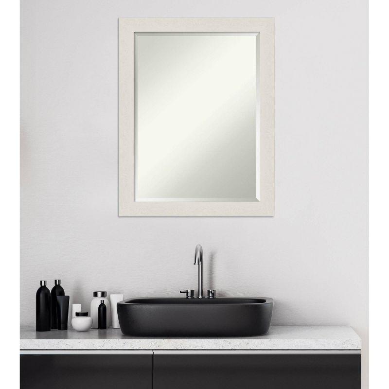 Rustic Plank Framed Bathroom Vanity Wall Mirror - Amanti Art