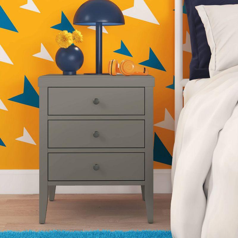 ClickDecor Finley Solid Wood Fully Assembled 3 Drawer Nightstand