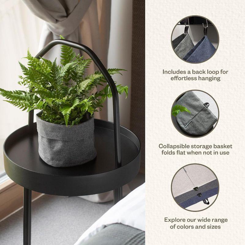 Bigso Soft Hang Around Small Hanging Storage Basket for Wall & Closet - 6.7" x 6.7"