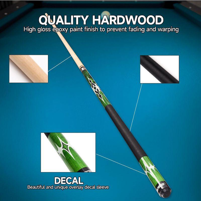 GSE 58" 2-Piece Canadian Maple Hardwood Billiard Pool Cue Stick for Men/Women