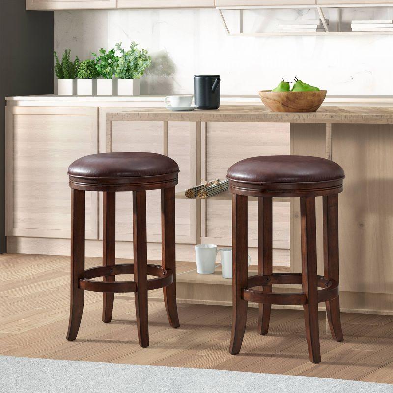 Natick Solid Rubber Wood Counter And Bar Stool