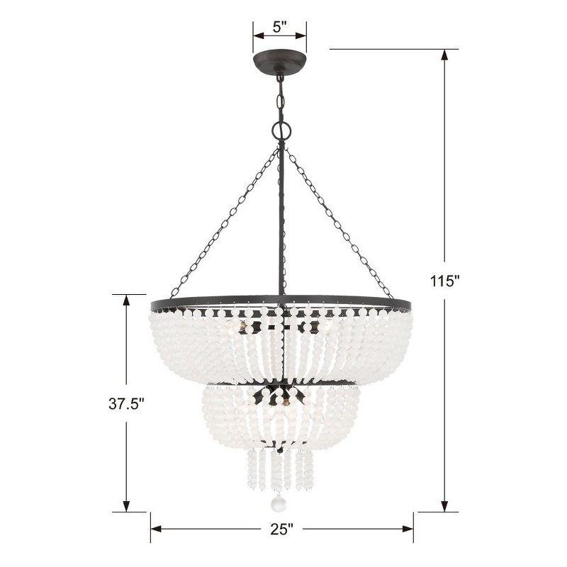 Crystorama Lighting Rylee 8 - Light Chandelier in  Matte Black