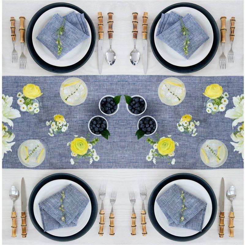 Solino Home 100% Pure Linen Table Runner - Athena