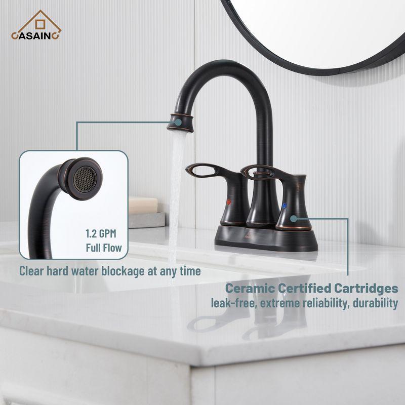 4-inch Centerset Bathroom Faucet with Drain