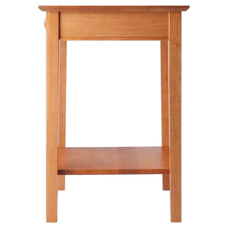 Winsome Studio End / Printer Table Honey: Wood Composite Stand with Drawer, Living Room Accent