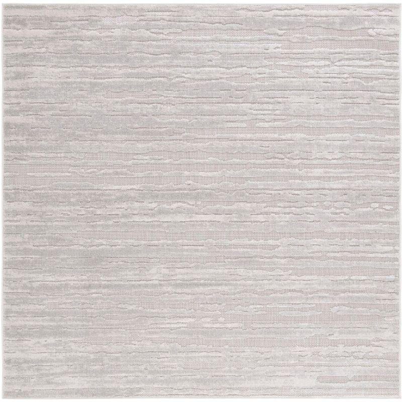 Cabana CBN506 Power Loomed Indoor/Outdoor Area Rug - Gray/Ivory - 6'7"x6'7" - Safavieh.