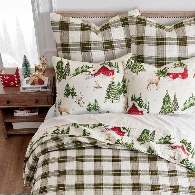 Tatum Pines Queen Cotton Reversible Bedspread Set