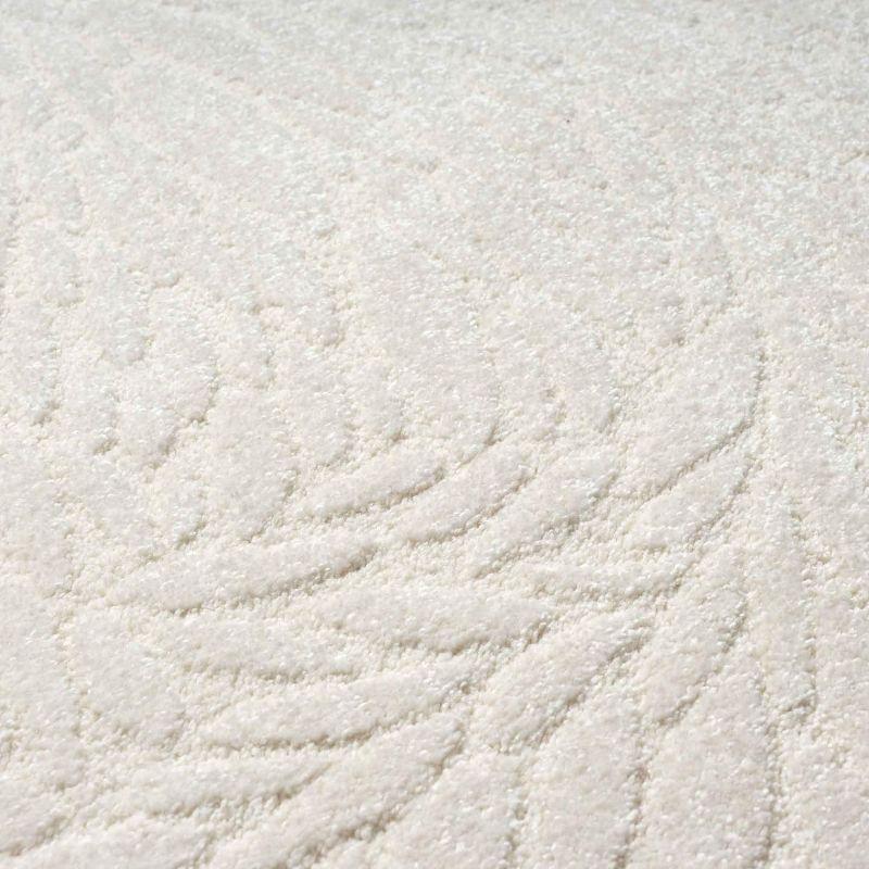 Luxe Weavers Modern Floral Indoor Cream 8x10 Area Rug