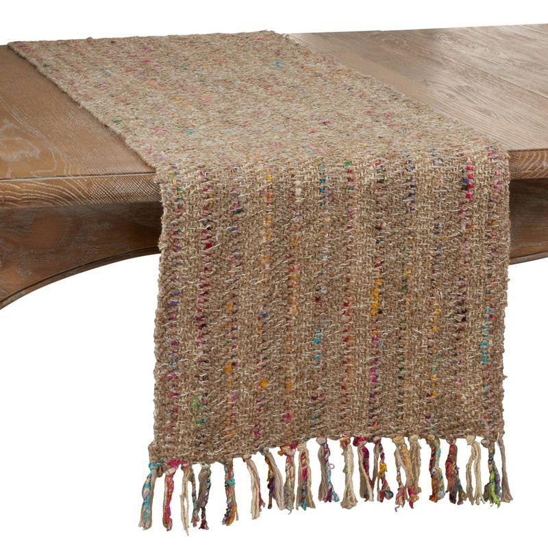 Bohemian Cotton Fringe Brown Table Runner