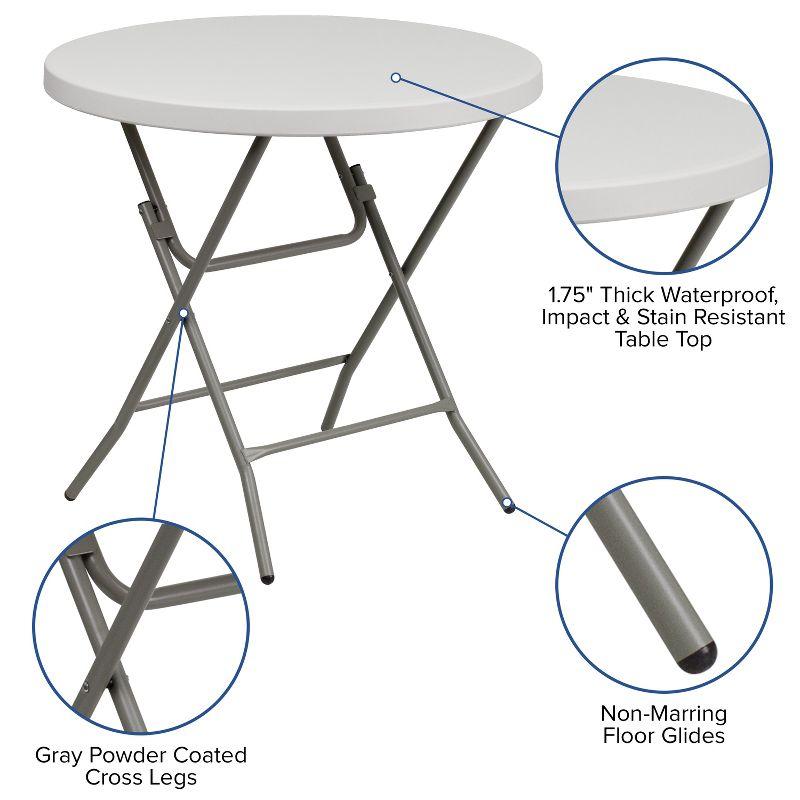 Parker 2.63-Foot Round Plastic Folding Banquet and Event Table