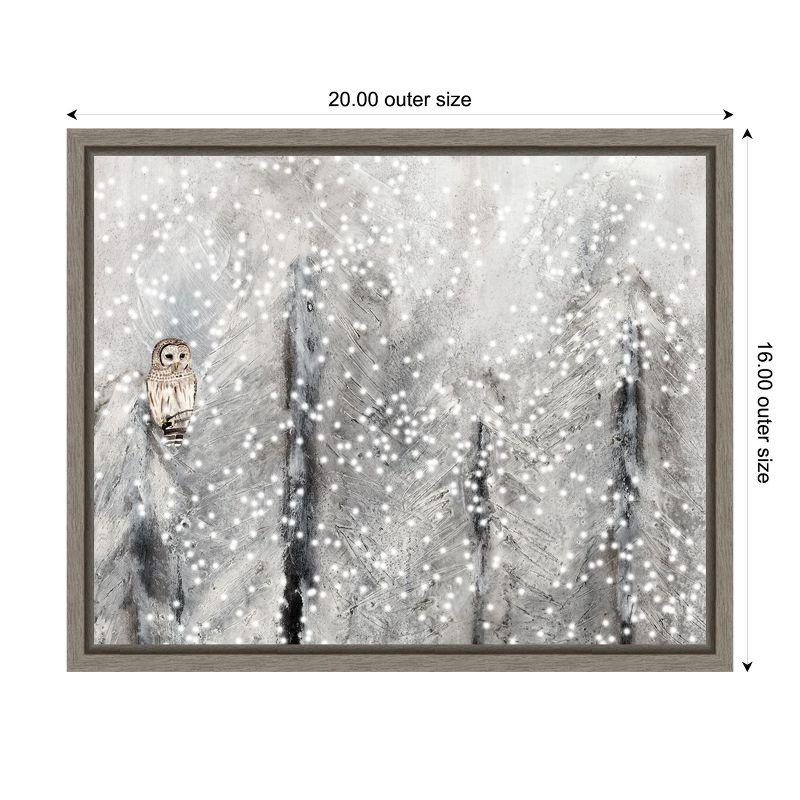 Amanti Art Snowy Habitat II (Owl) by Alicia Ludwig Canvas Wall Art Print Framed 20 x 16-in.