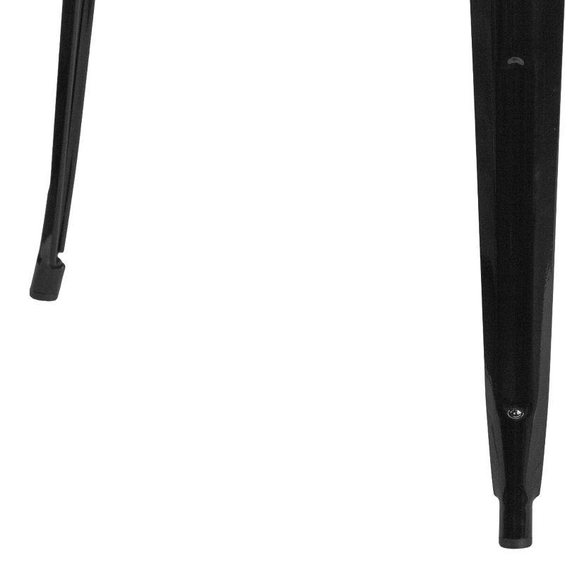 Flash Furniture Commercial Grade 31.5" Square Black Metal Indoor-Outdoor Bar Height Table