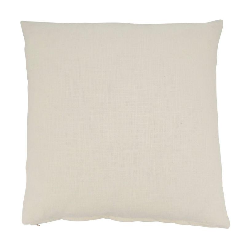 Saro Lifestyle Traditional Plaid Down Filled Throw Pillow, 20", White