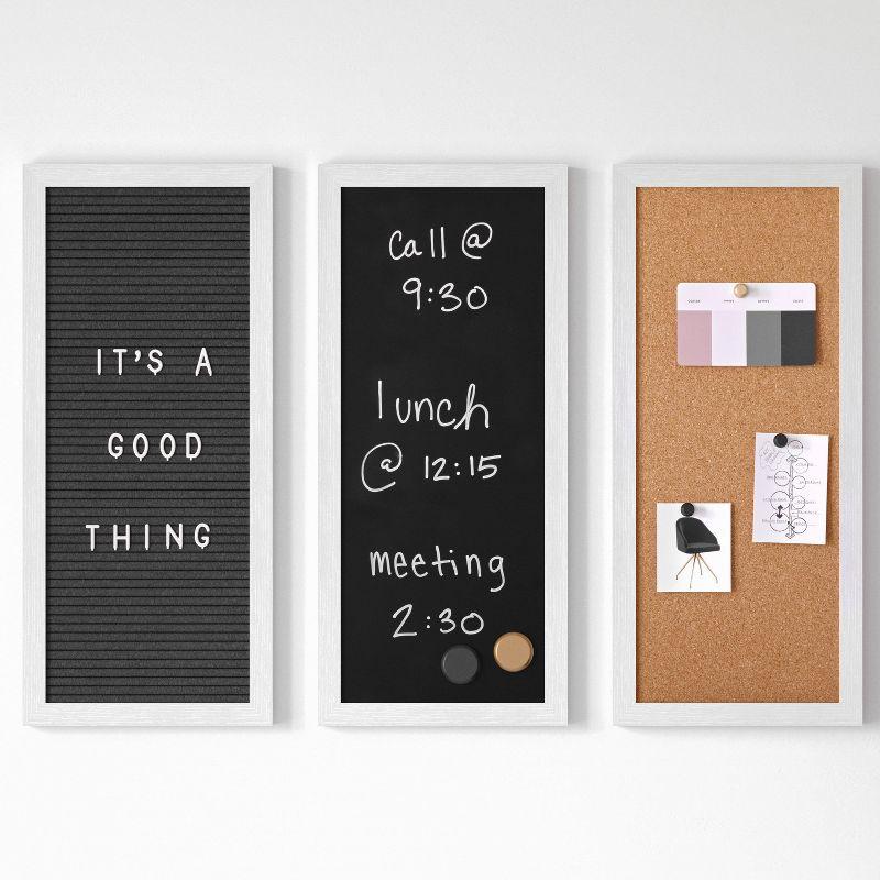 Martha Stewart Thomas Martha Stewart Cork Board, Chalk Board, Letter Board Set with Included Push Pins, Magnets, Liquid Chalk