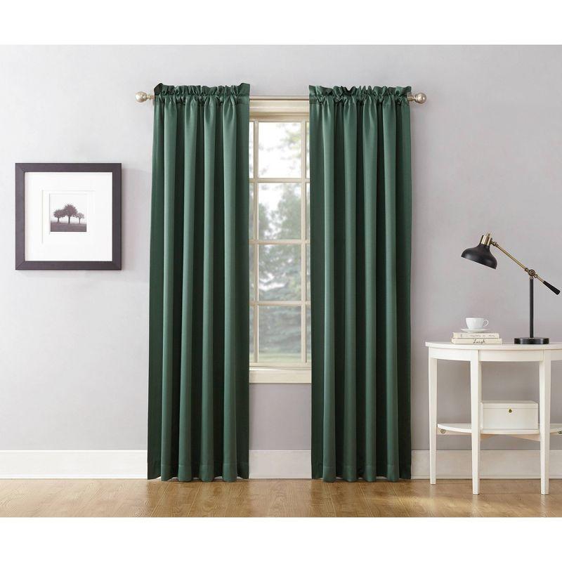 Everglade Green Room Darkening Rod Pocket Curtain Valance