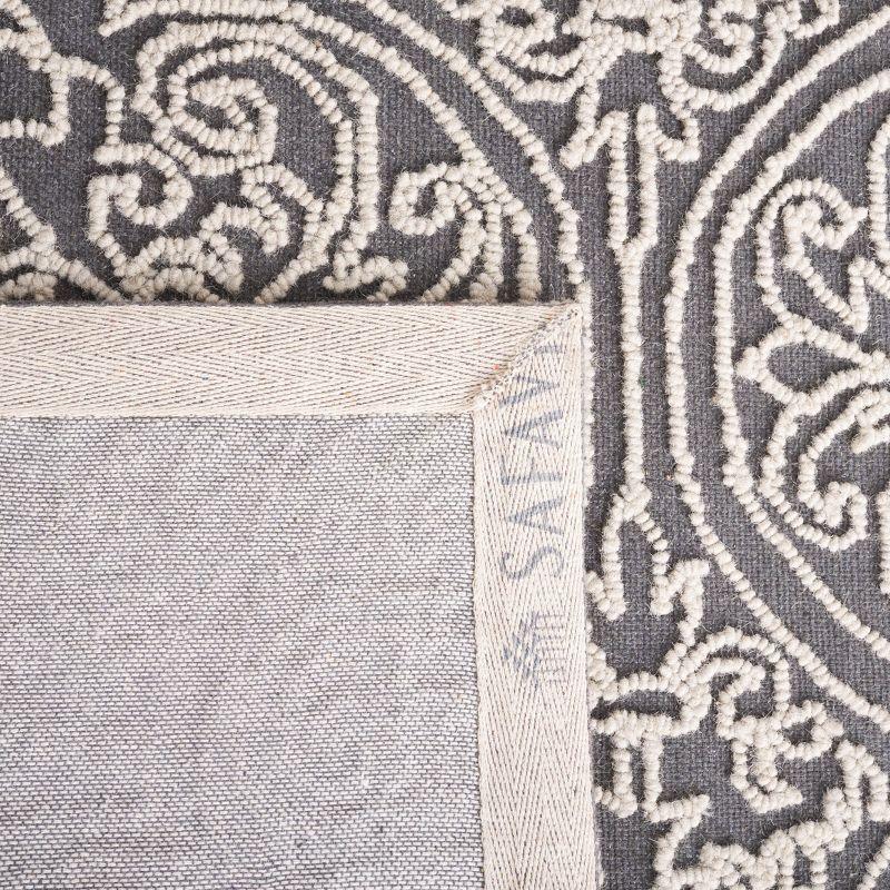 Trace TRC101 Hand Tufted Indoor Area Rug - Dark Grey/Light Grey - 6'x6' - Safavieh