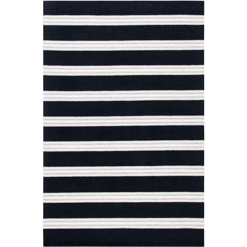 Metro MET601 Hand Tufted Indoor Area Rug - Black/Ivory - 5'x8' - Safavieh
