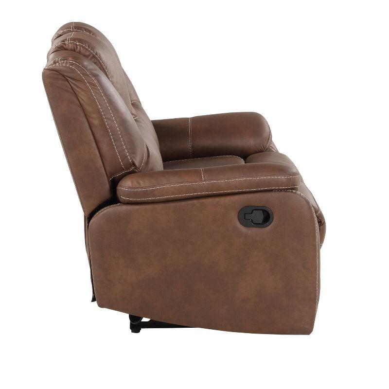 Katrine Manual Reclining Loveseat Brown - Steve Silver Co.