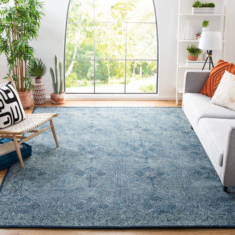 Micro-Loop MLP975 Hand Tufted Area Rug - Navy - 5'x8' - Safavieh.