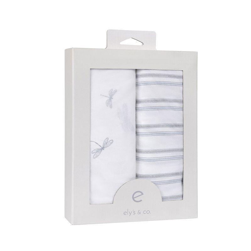 Ely's & Co. Baby Fitted Bassinet Sheet  100% Combed Jersey Cotton   for Baby Boy  2 Pack