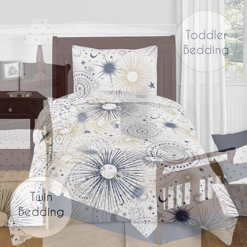 Celestial Gold/Gray/White Microfiber 4 Piece Set