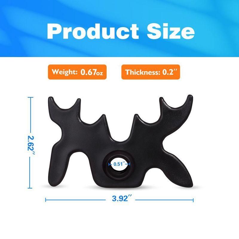 GSE Plastic Slip-On Billiard Cue Bridge Head – Moosehead Design, Universal Fit, Pool Billiard Accessories (2-Pack)