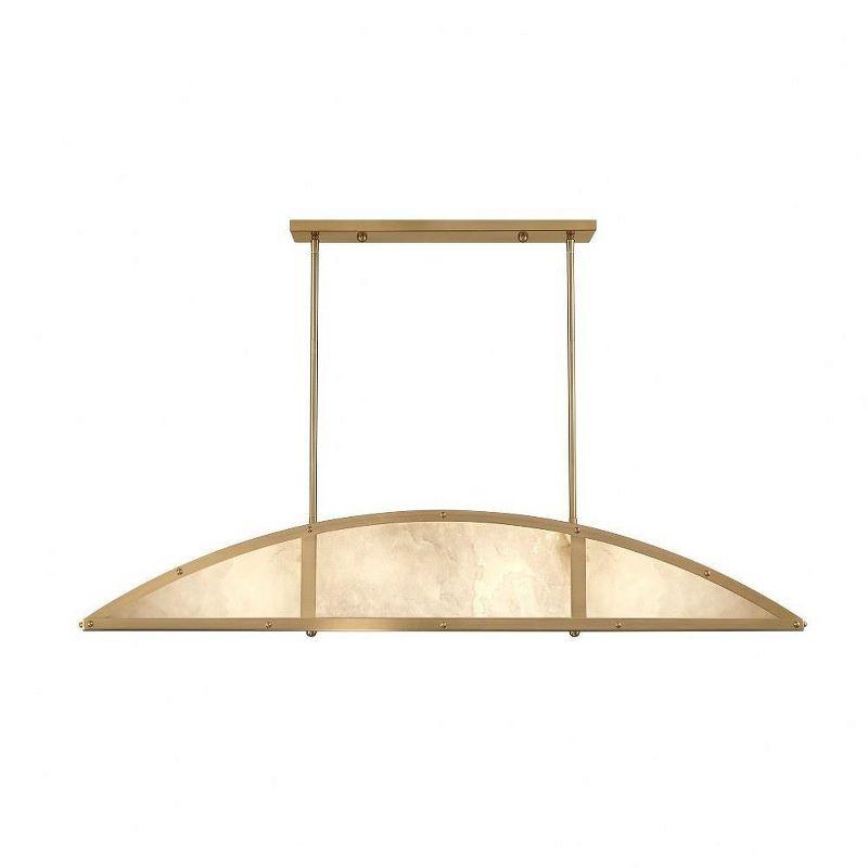 Legacy 4-Light Linear Chandelier in Warm Brass by Breegan Jane