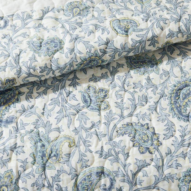 Madison Park Dawn 6 Piece Cotton Percale Quilt Set with Throw Pillows
