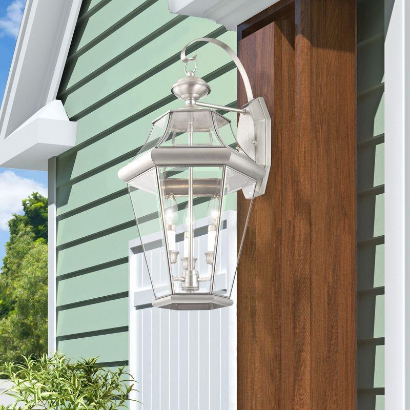 Livex Lighting Georgetown 3 - Light Wall Light in  Brushed Nickel