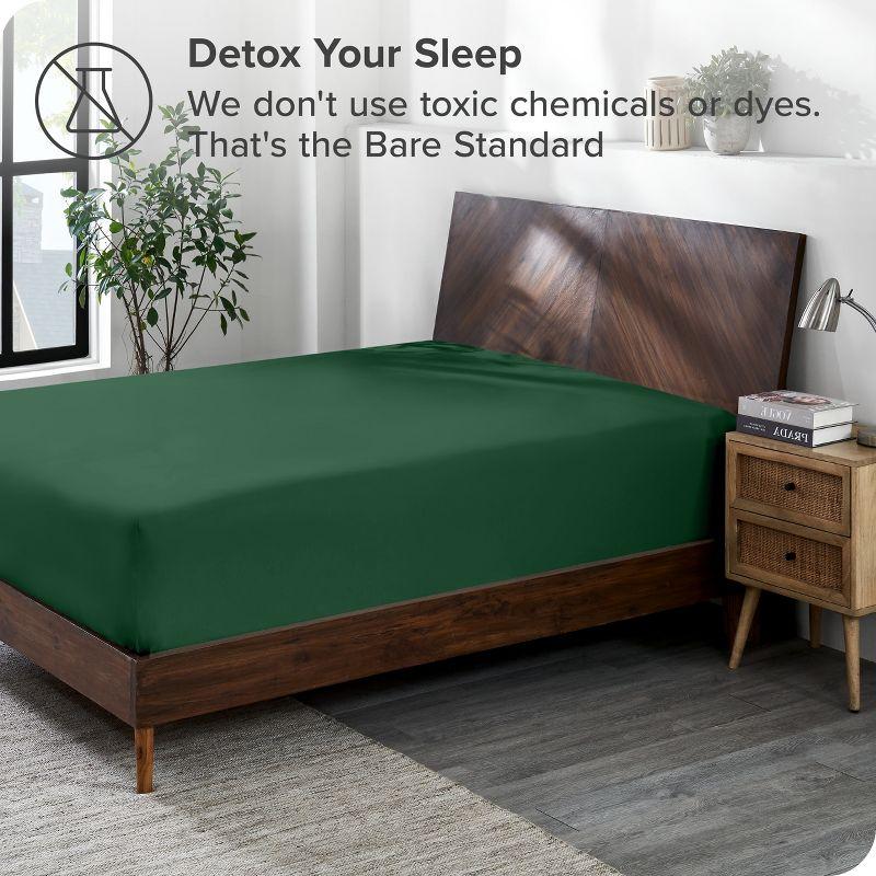 Bare Home Organic 100% Cotton Jersey Knit Fitted Sheet