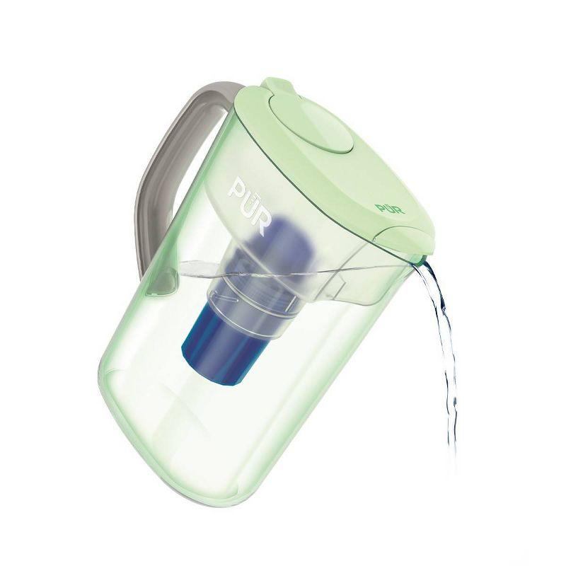 PUR 7 Cup Water Pitcher Filtration System Lime PPT700L: BPA-Free, Dishwasher-Safe, Filters Pesticides & Chlorine