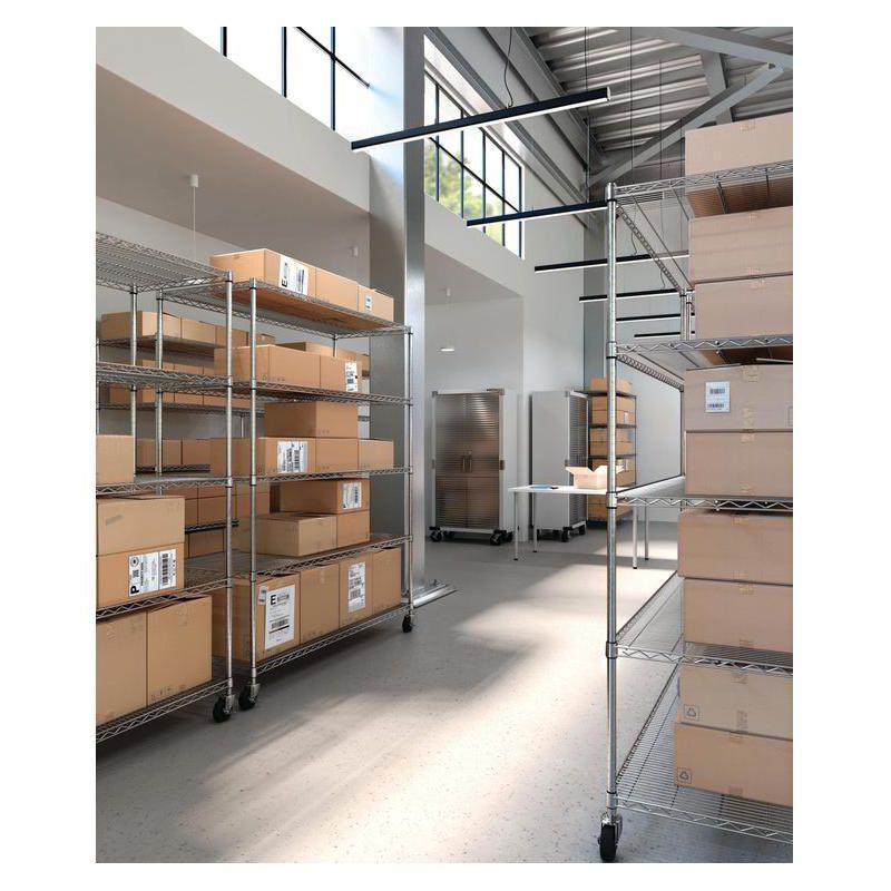 UltraDurable 24" D 5-Tier NSF-Certified Steel Shelving with Wheels