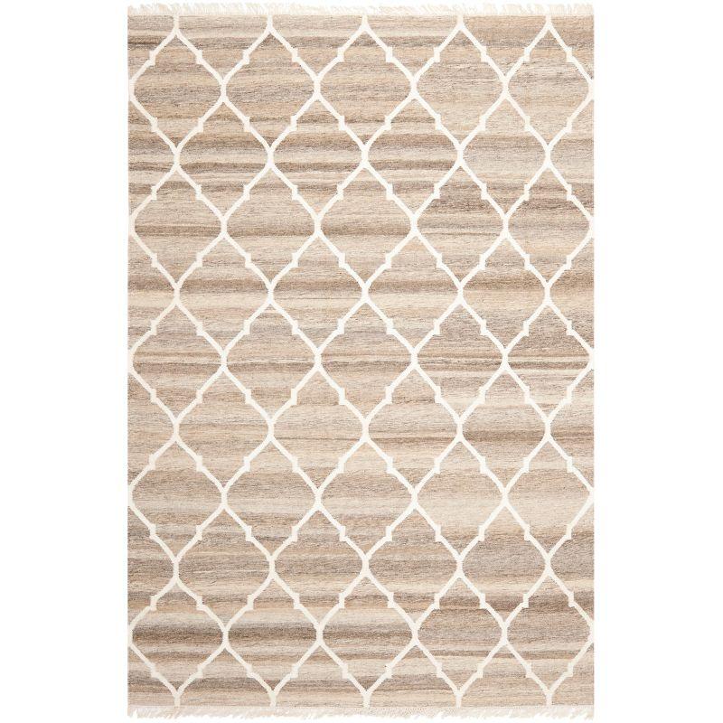 House of Hampton® Towles Natural Hand Woven 60% Wool, 20% Viscose, And 20% Cotton Geometric Rug & Reviews | Wayfair