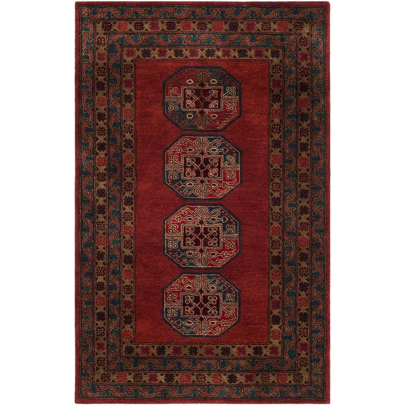 Heritage HG919 Hand Tufted Area Rug - Red - 5'x8' - Safavieh.