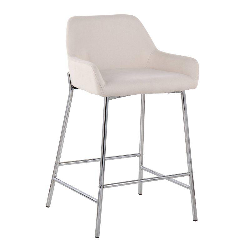 Willa Arlo™ Interiors Cassiopeia Upholstered Counter Stool with Metal Frame (Set of 2)