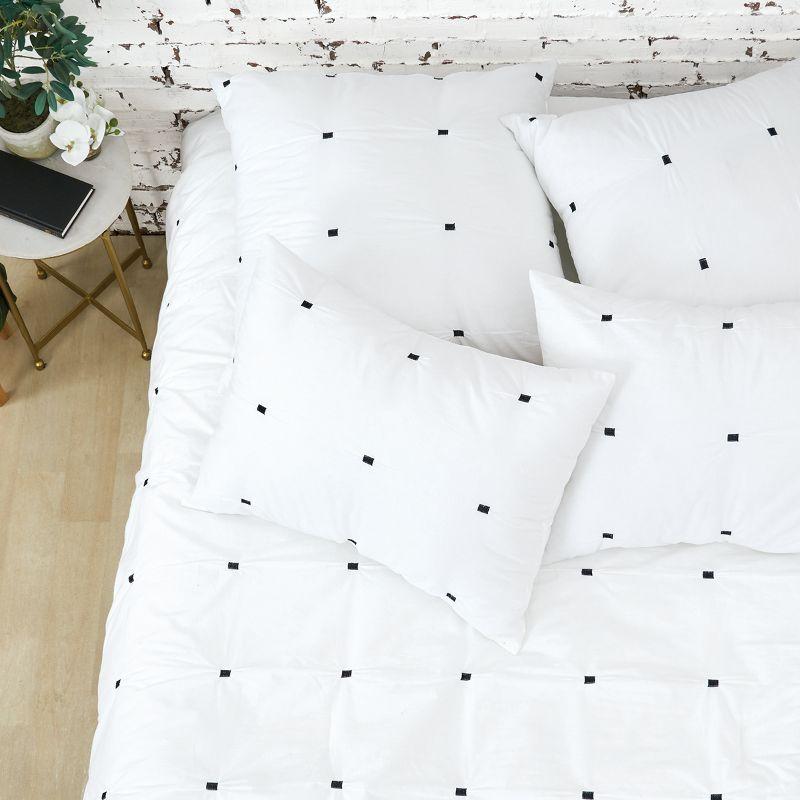 C&F Home Dot Embroidery White/Black Cotton Reversible Quilt