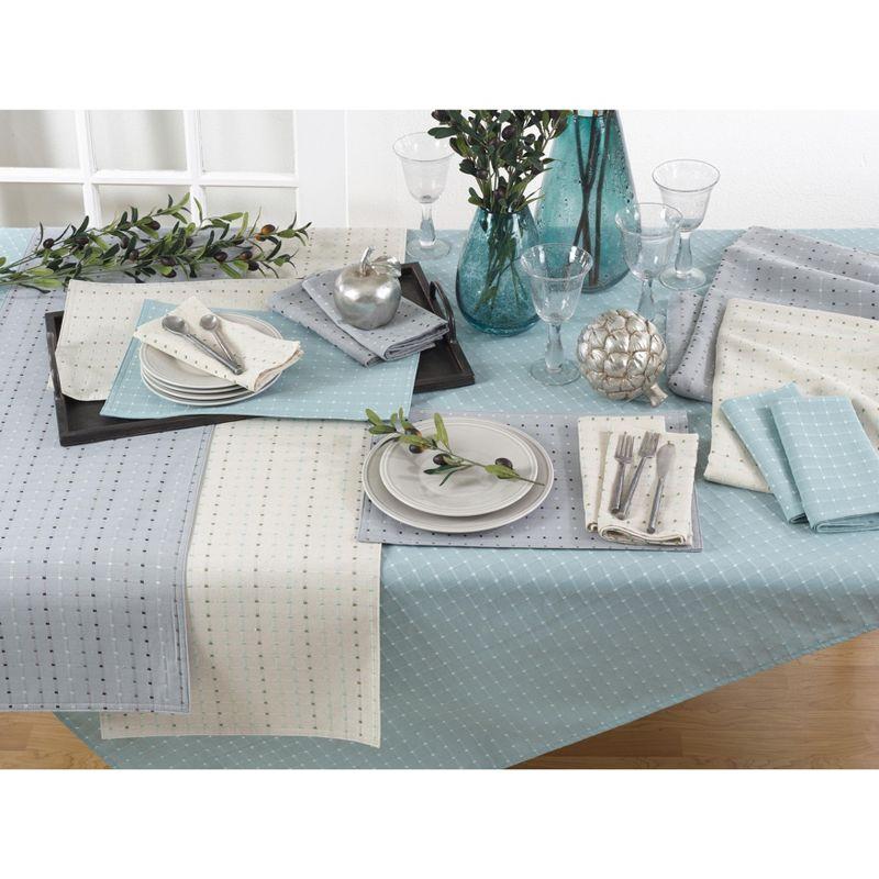 White Stitched Line Cotton Placemats Set of 4