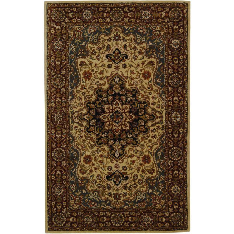 Heritage HG760 Hand Tufted Area Rug - Ivory/Red - 5'x8' - Safavieh.
